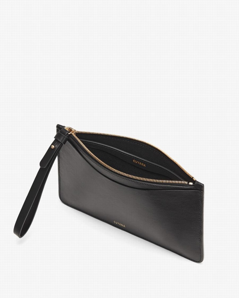 Cuyana Slim Wristlet Geldbörse Damen Schwarz | PJU6641KX