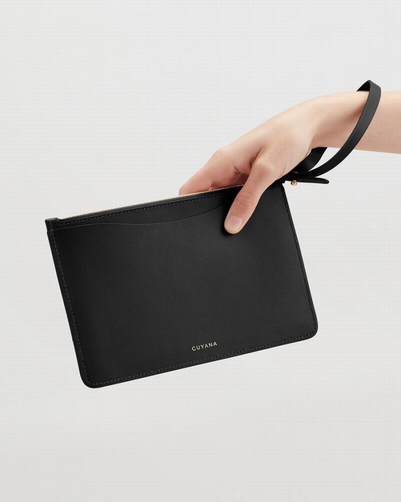 Cuyana Slim Wristlet Geldbörse Damen Schwarz | PJU6641KX