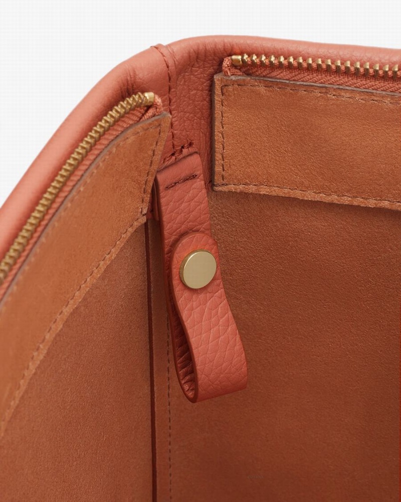 Cuyana Small Easy Reißverschluss Tragetaschen Damen Rot Braun | PDC434QX