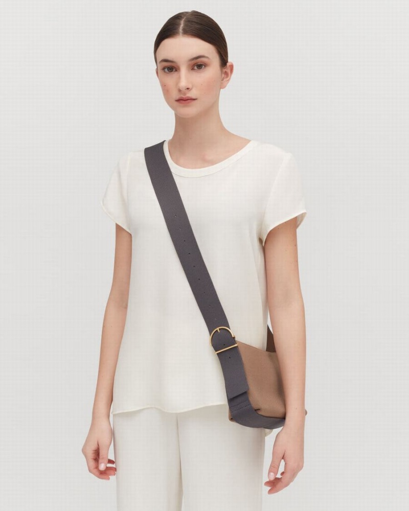 Cuyana Small Sling Crossbody Taschen Damen Khaki | PBB6322MM