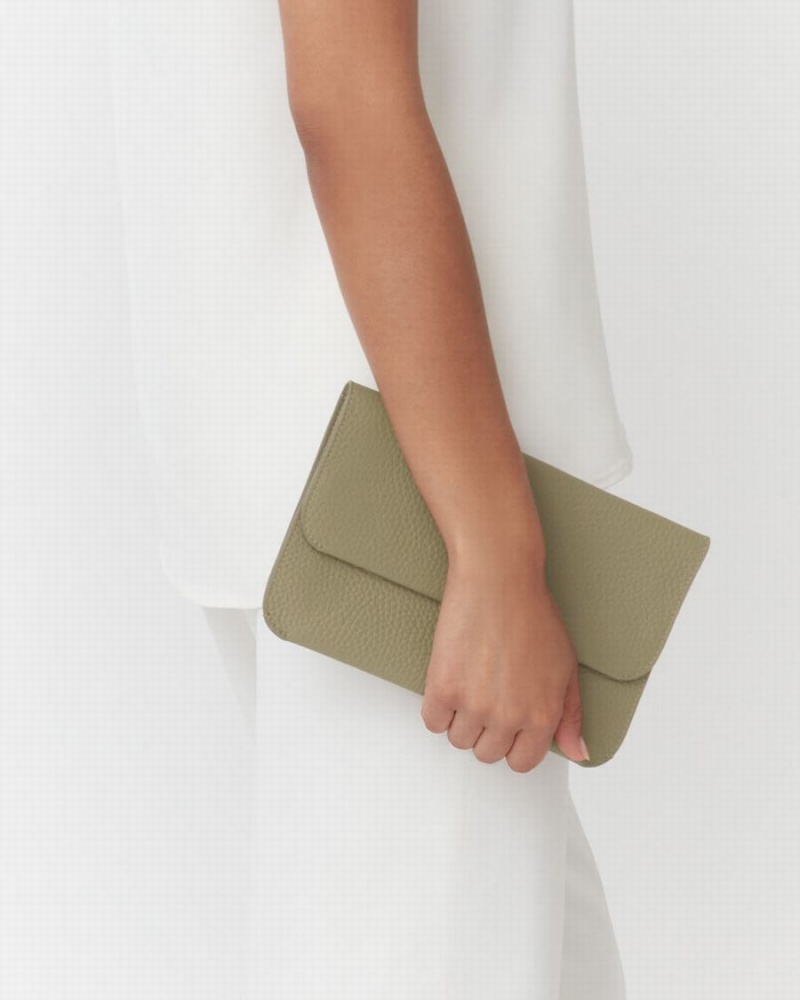 Cuyana System Flap Unterarmtasche-Taschen Damen Grün | KES7577TE