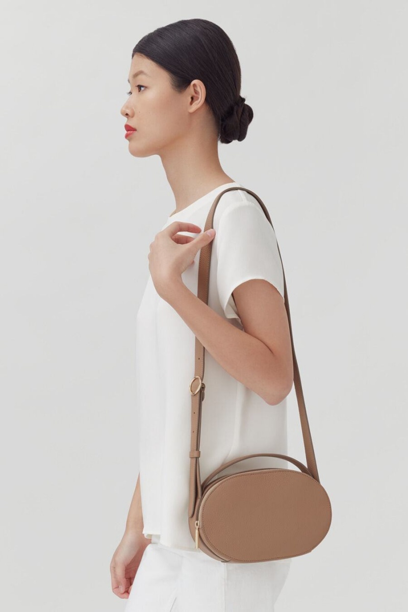 Cuyana Top Handle Crossbody Taschen Damen Khaki | EUZ9663PQ