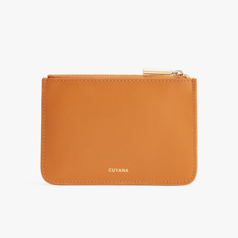 Cuyana Zero Waste Slim Leder Beuteltasche Damen Gelb | WQU6925GR