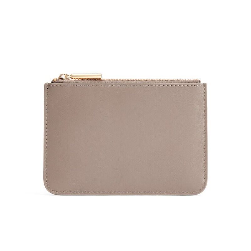 Cuyana Zero Waste Slim Leder Beuteltasche Damen Grau | NNO5412DU